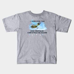 I SURVIVED THE BUFFALO 2022 CHRISTMAS BLIZZARD Kids T-Shirt